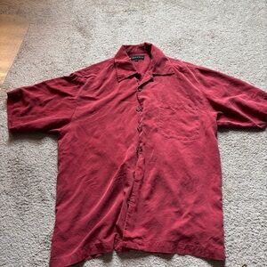 Classic Burgundy Button Down Shirt for Men